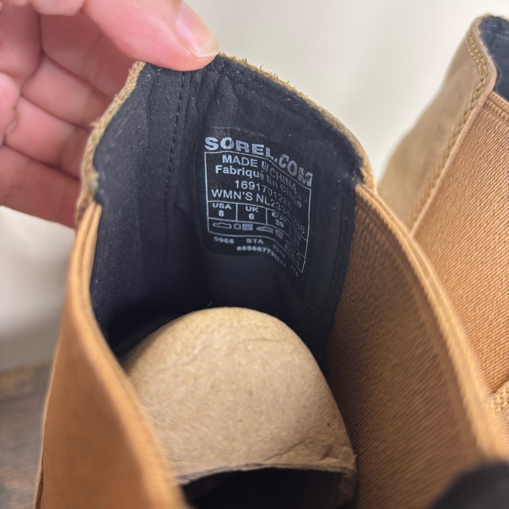 Sorel Lea Wedge Joan Of Arctic Elk Womens Bootie Ankle Shoe Size 8 Brown - Picture 6 of 8